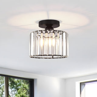 Crystal Flush Mount Light | Modern Drum Design