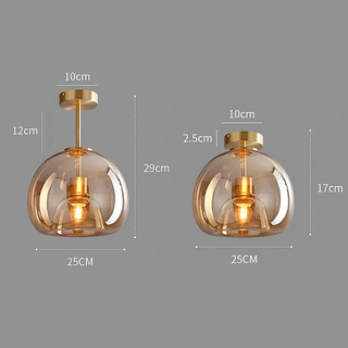 Globe Ceiling Light | Modern Semi Flush Design