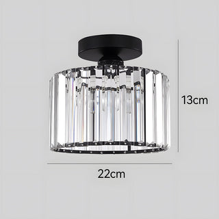 Crystal Flush Mount Light | Modern Drum Design