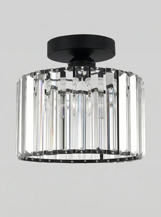 Crystal Flush Mount Light | Modern Drum Design