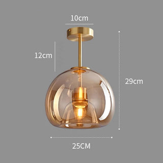Globe Ceiling Light | Modern Semi Flush Design