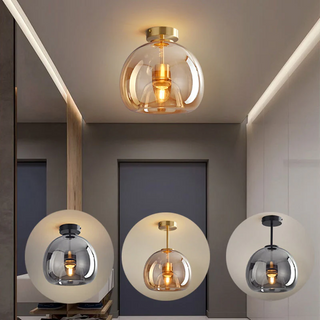 Globe Ceiling Light | Modern Semi Flush Design