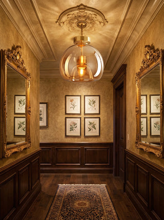 Globe Ceiling Light | Modern Semi Flush Design