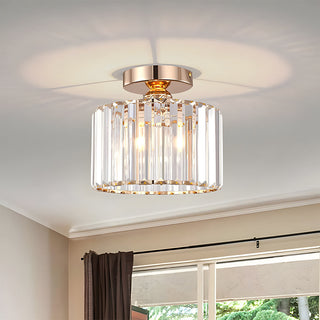 Crystal Flush Mount Light | Modern Drum Design