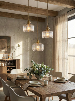 Pendant Light | Ribbed Vintage Design