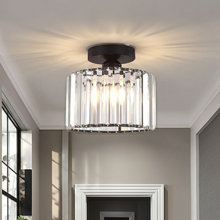 Crystal Flush Mount Light | Modern Drum Design